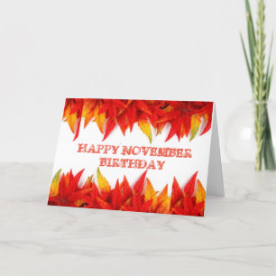 TIME TO "CELEBRATE NOVEMBER BIRTHDAY" CARD