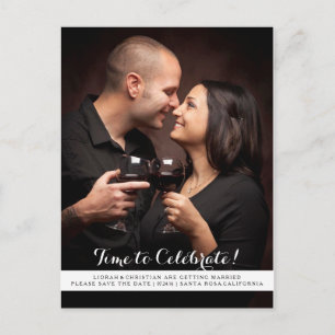 Time to Celebrate Save the Date Postcard