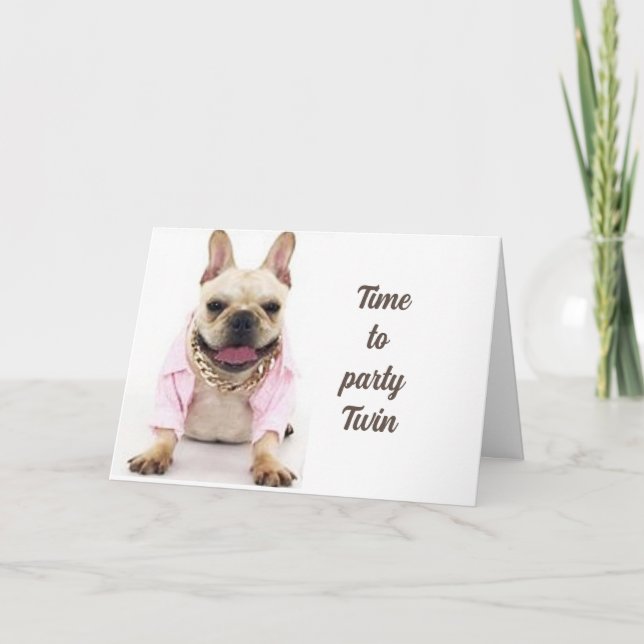 TIME TO "CELEBRATE" US - "TWIN'S" CARD (Front)