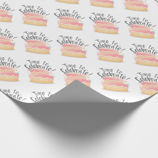 Time to Celebrate Wrapping Paper (Corner)