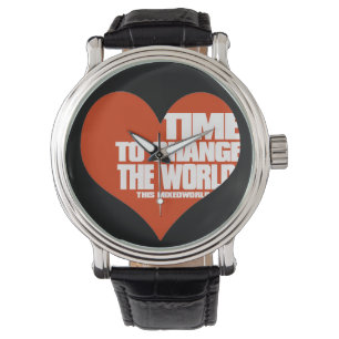 time to change . love heart watch