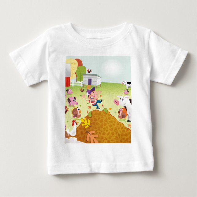 Time to Count - Farmyard Baby T-Shirt (Front)