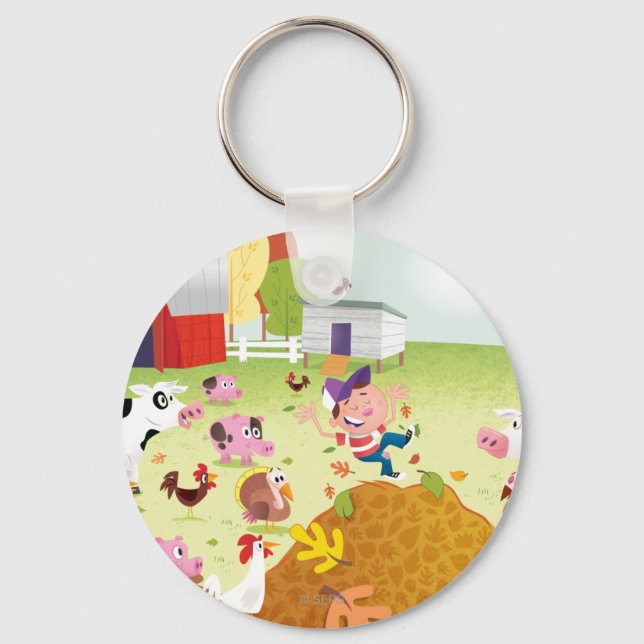 Time to Count - Farmyard Key Ring (Front)