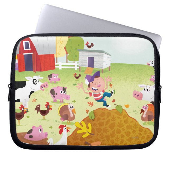 Time to Count - Farmyard Laptop Sleeve (Front)