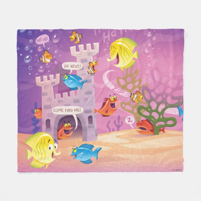 Time To Count-Under the Sea Fleece Blanket (Front (Horizontal))