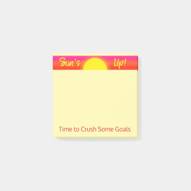 Time to Crush Some Goals | Sunrise Post-it Notes (Front)