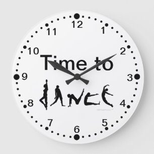Time to Dance Dancers Silhouettes Wall Clock