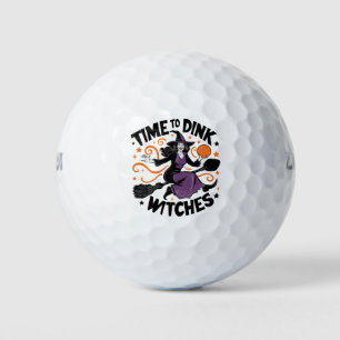 Time to Dink Witches Spooky Pickleball Halloween Golf Balls