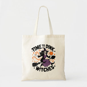 Time to Dink Witches Spooky Pickleball Halloween Tote Bag