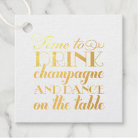 Time to Drink Champagne Gold Monogram