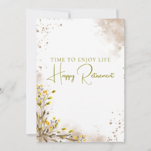Time to Enjoy Life Elegant Retirement  Card