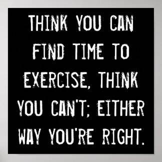 Time to Exercise Poster