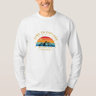 Time to Explore Mountain Shirt – Retro Hiking Tee 
