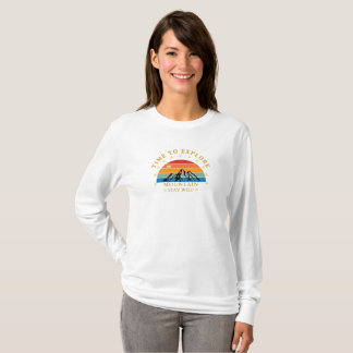 Time to Explore Mountain Shirt – Retro Hiking Tee 