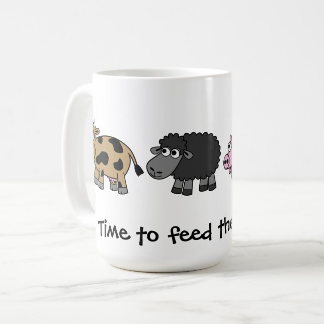 Time to feed the animals! Virtual Farmers Coffee Mug (Front Left)