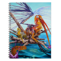 Time To Fly Away Oil On Canvas Painting Notebook