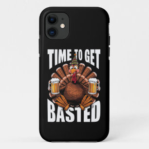 Time To Get Basted Thanksgiving Turkey Beer iPhone 11 Case