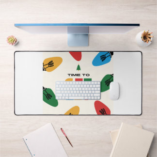 TIME TO GET LET colorfull Desk Mat