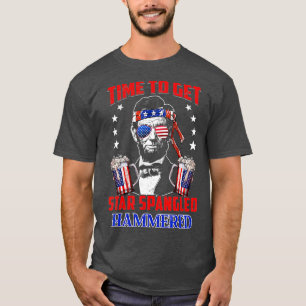Time To Get Star Spangled Hammered American Beer T-Shirt