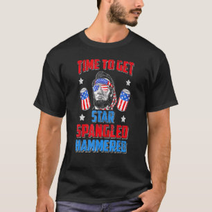 Time To Get Star Spangled Hammered Lincoln Merica T-Shirt