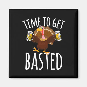 Time To Get Sted Funny Beer Thanksgiving Turkey Gi Magnet
