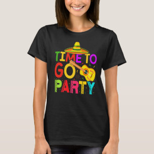 Time To Go Party Cinco De Mayo Mexican Guitar T-Shirt