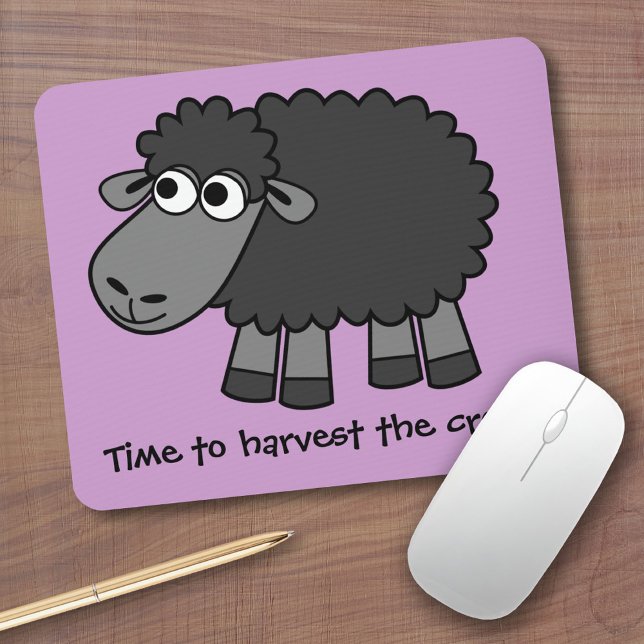 Time to harvest the crops! (Virtual Farming) Mouse Pad (Cute Farm Animal Mousepad)
