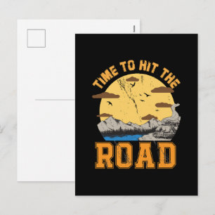 Time To Hit The Road Holiday Postcard