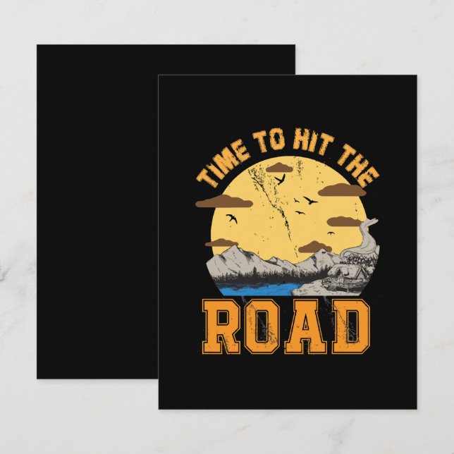 Time To Hit The Road  RSVP Card (Front/Back)