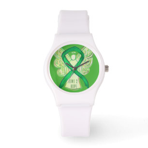 Time to Hope Green Awareness Ribbon Angel Watches