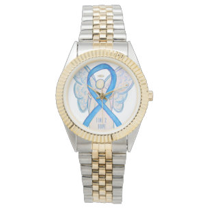 Time to Hope Light Blue Awareness Ribbon Watch
