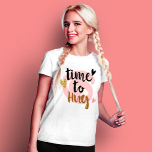 Time To Hug Happy Valentines Day Cute Gift Woman T-Shirt