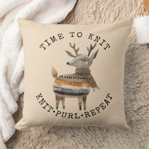 Time to Knit Cushion