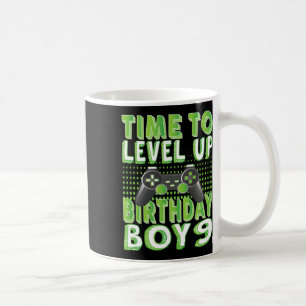 Time To Level Up Birthday Boy 9 Years Old Video Ga Coffee Mug