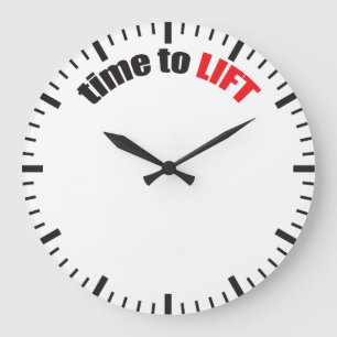 Time To Lift - Gym Motivation Large Clock
