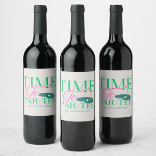 Time to Par-Tee – Fun Golf-Themed Bachelorette Wine Label