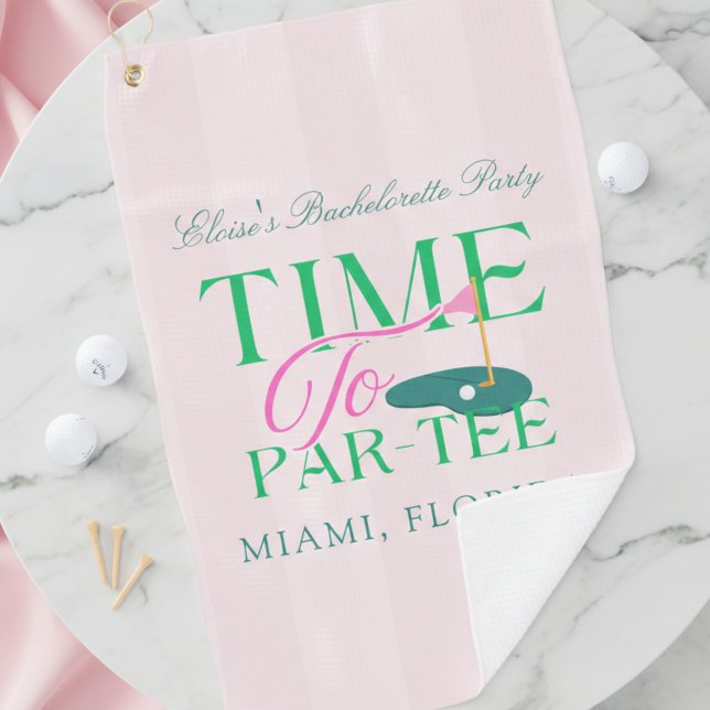 Time to Par-Tee Golf Bachelorette Golf Towel (Time to Par-Tee Golf Bachelorette Golf Towel)