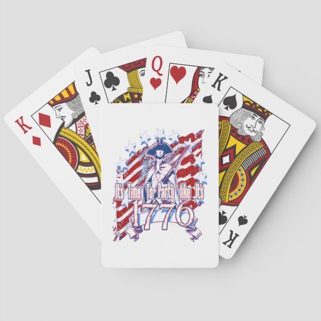 Time To Party Like It's 1776 Playing Cards (Back)
