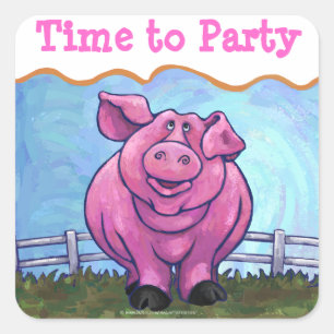 Time to Party Pig Party Envelope Seal