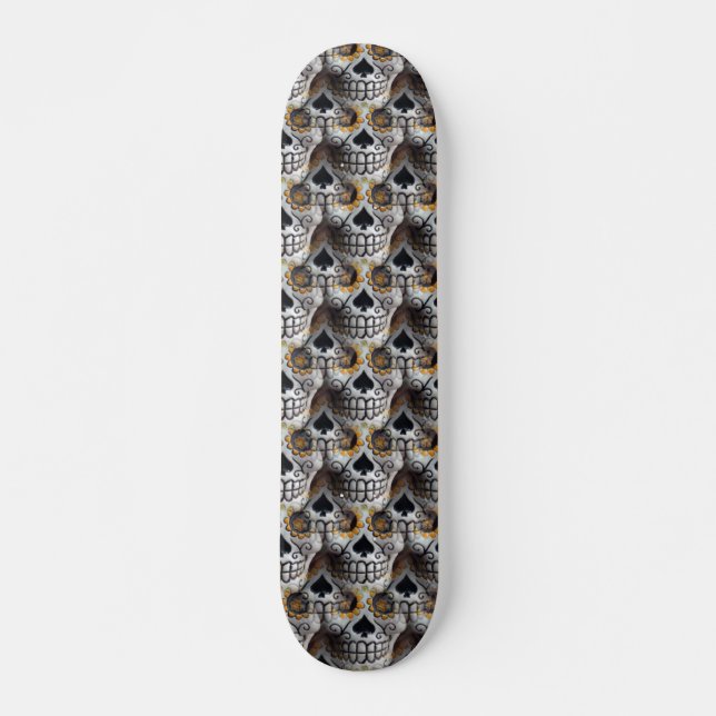 Time to Party Wild Skulls Skateboard (Front)