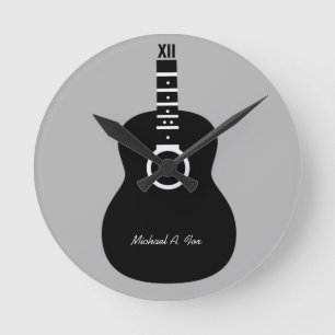 time to play guitar round clock