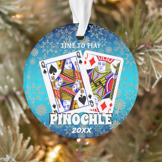 Time to Play Pinochle Christmas Ornament (Tree)