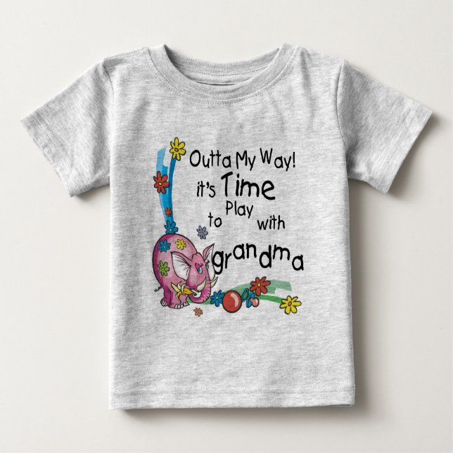 Time to Play with Grandma Baby T-Shirt (Front)
