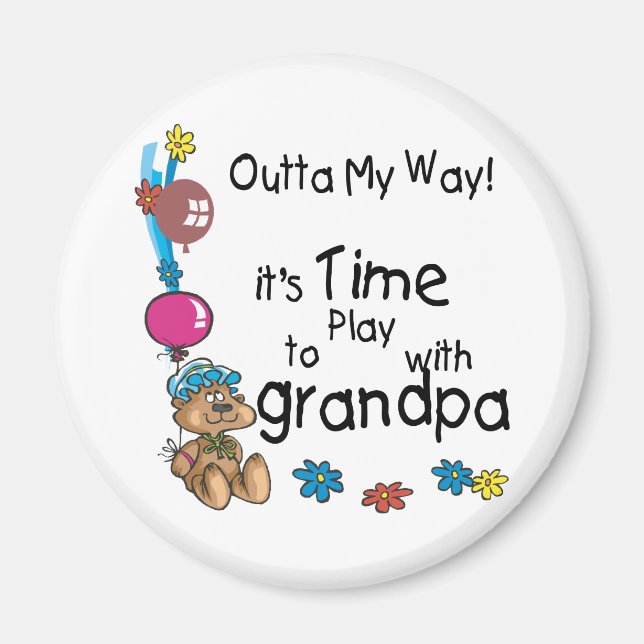 Time to Play with Grandpa Magnet (Front)