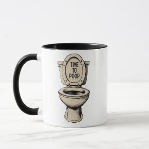 Time To Poop Funny Toilet Mug