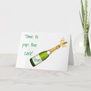 TIME TO "POP THE CORK" & CELEBRATE US ANNIVERSARY HOLIDAY CARD