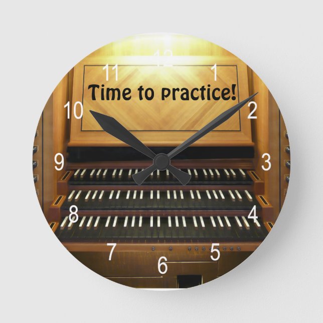 Time to practice musicians wall clock (Front)