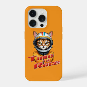 Time to Race - Speedy Cat Racer iPhone 15 Pro Case