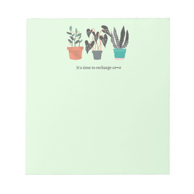 Time to recharge cono  notepad (Front)