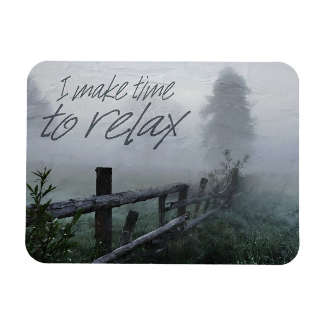 "Time to relax" Motivation Affirmation Flexible Magnet (Horizontal)